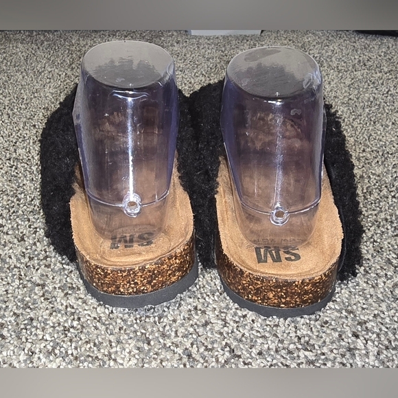 Steve Madden Shearling Clog Black Women’s Size 8 - Picture 3 of 6